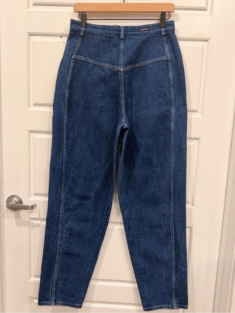 Vintage Calvin Klein Made in USA Denim Jeans Women’s Size 12 80s Ribcage Barrel